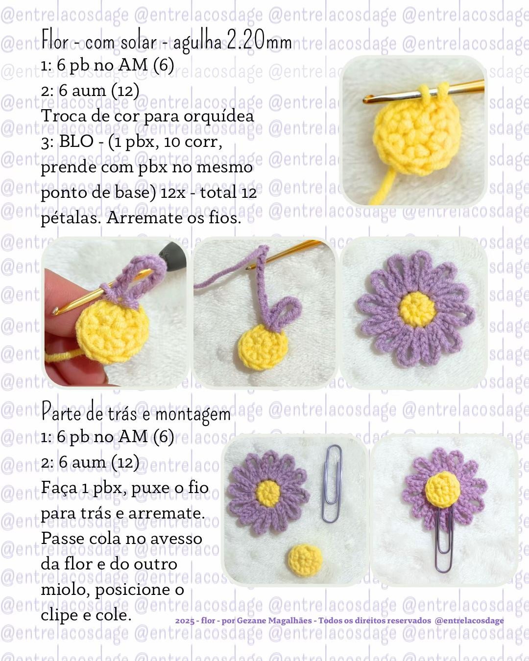 Flor de Crochê: Guia Completo para Marcador de Páginas