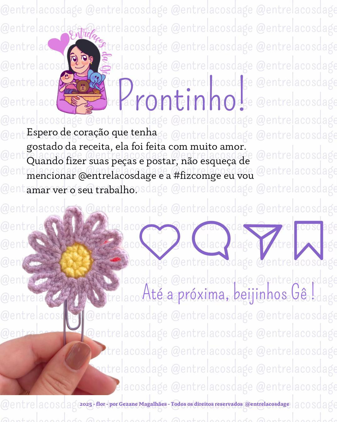 Flor de Crochê: Guia Completo para Marcador de Páginas