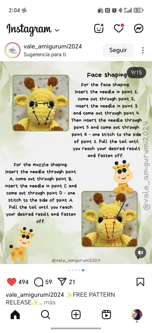 Free Crochet Pattern: Adorable Amigurumi Giraffe for Beginners