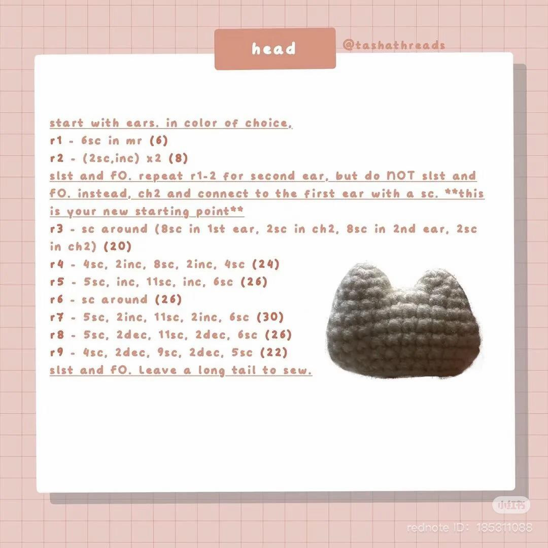 Free Crochet Pattern: Adorable Baked Cat Amigurumi