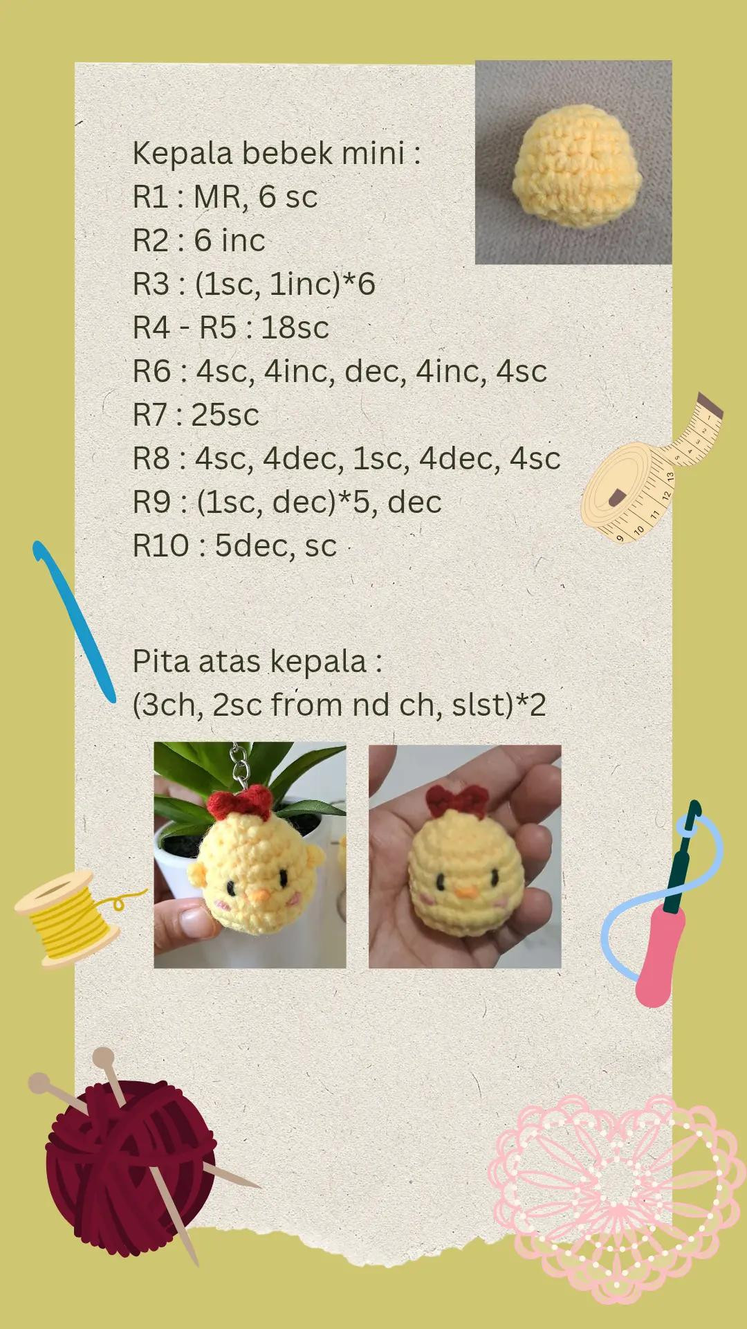 Free Crochet Pattern: Cute Mini Duck Keychains
