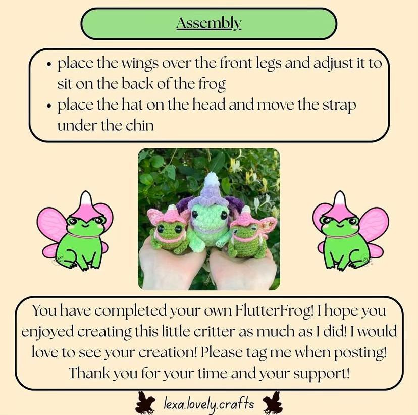 Free Crochet Pattern for Adorable FlutterFrog Amigurumi