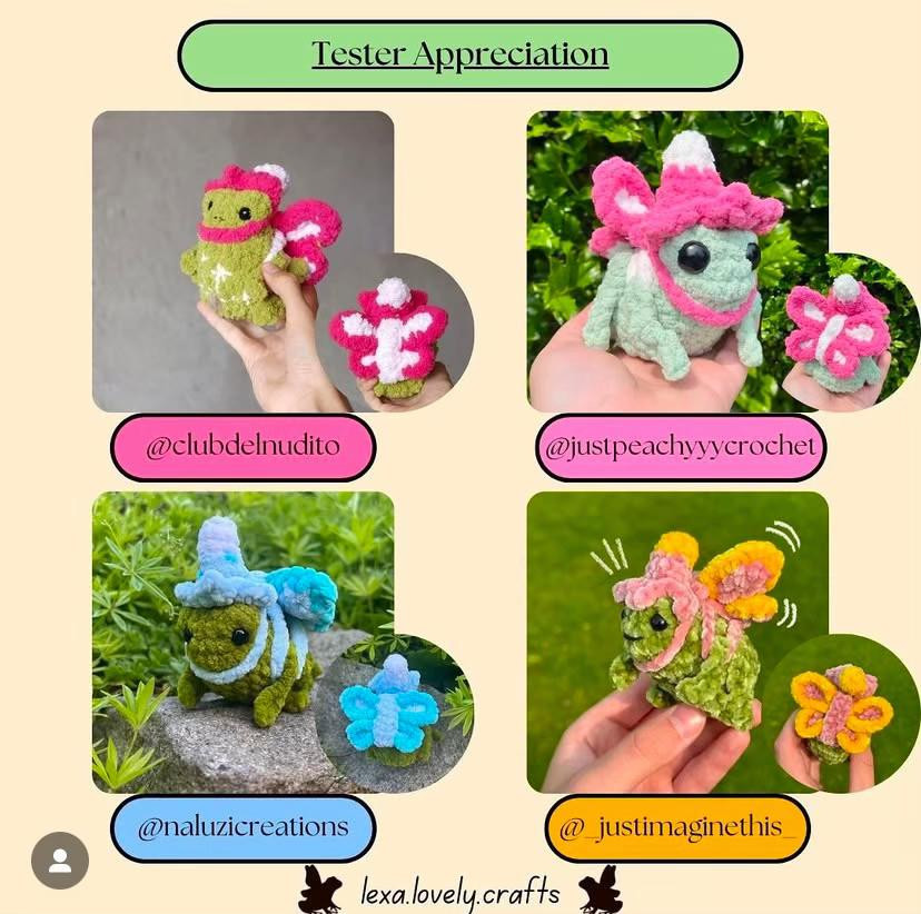 Free Crochet Pattern for Adorable FlutterFrog Amigurumi