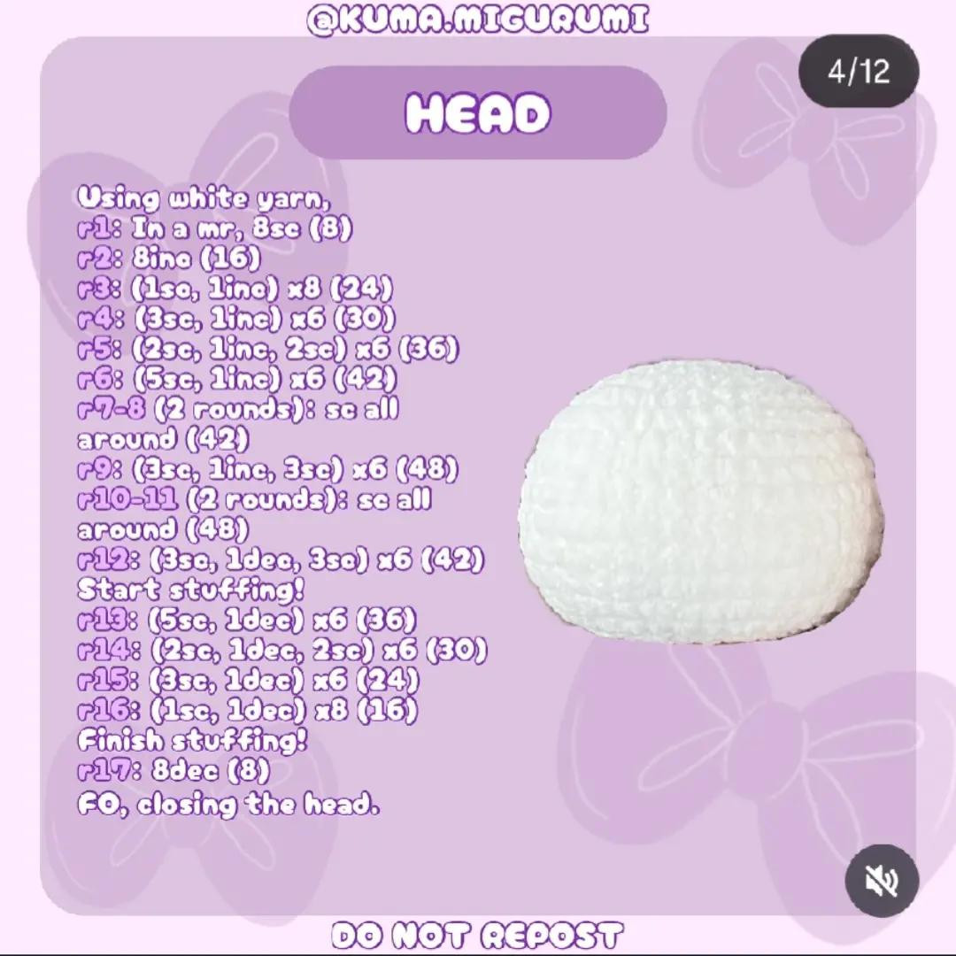 Free Crochet Pattern for Cute Purple Plushie Toy