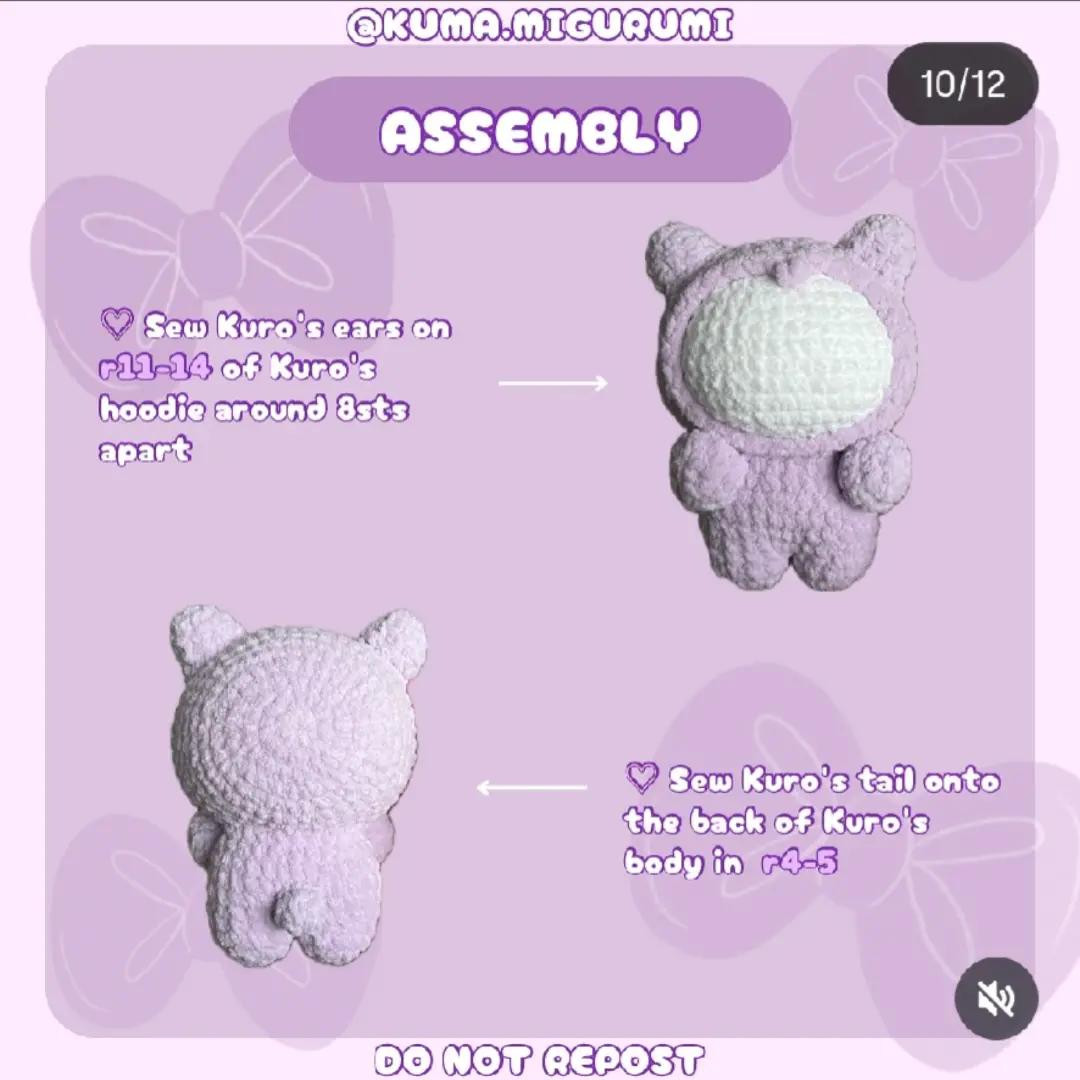Free Crochet Pattern for Cute Purple Plushie Toy