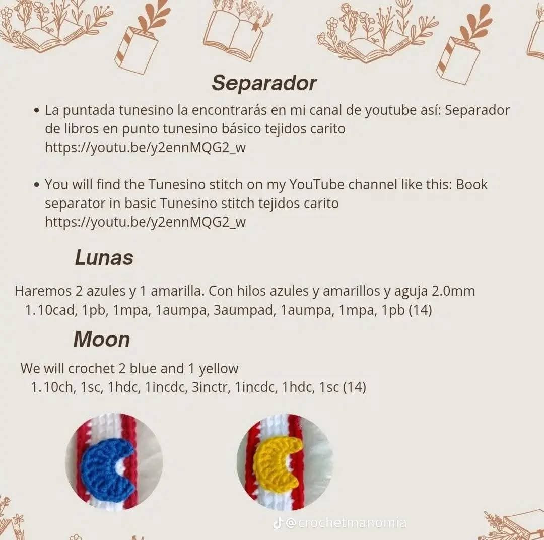 Free Crochet Pattern for Sailor Moon Bookmark