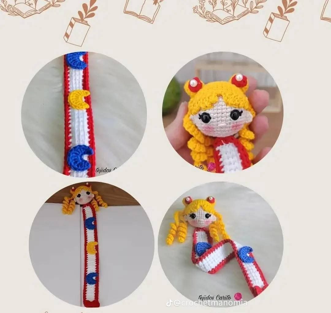 Free Crochet Pattern for Sailor Moon Bookmark