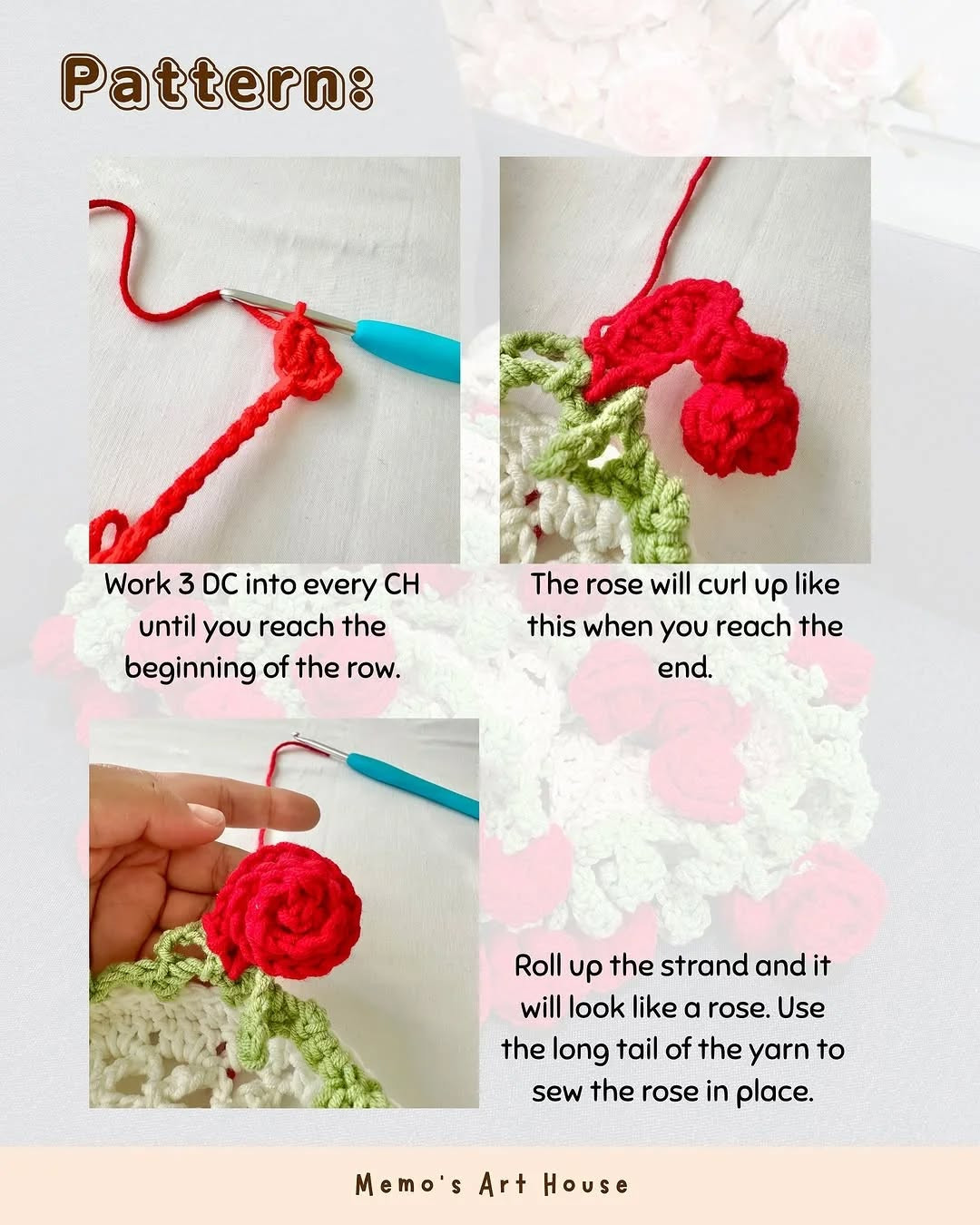 Free Crochet Pattern: Rose Bouquet Blanket Tutorial