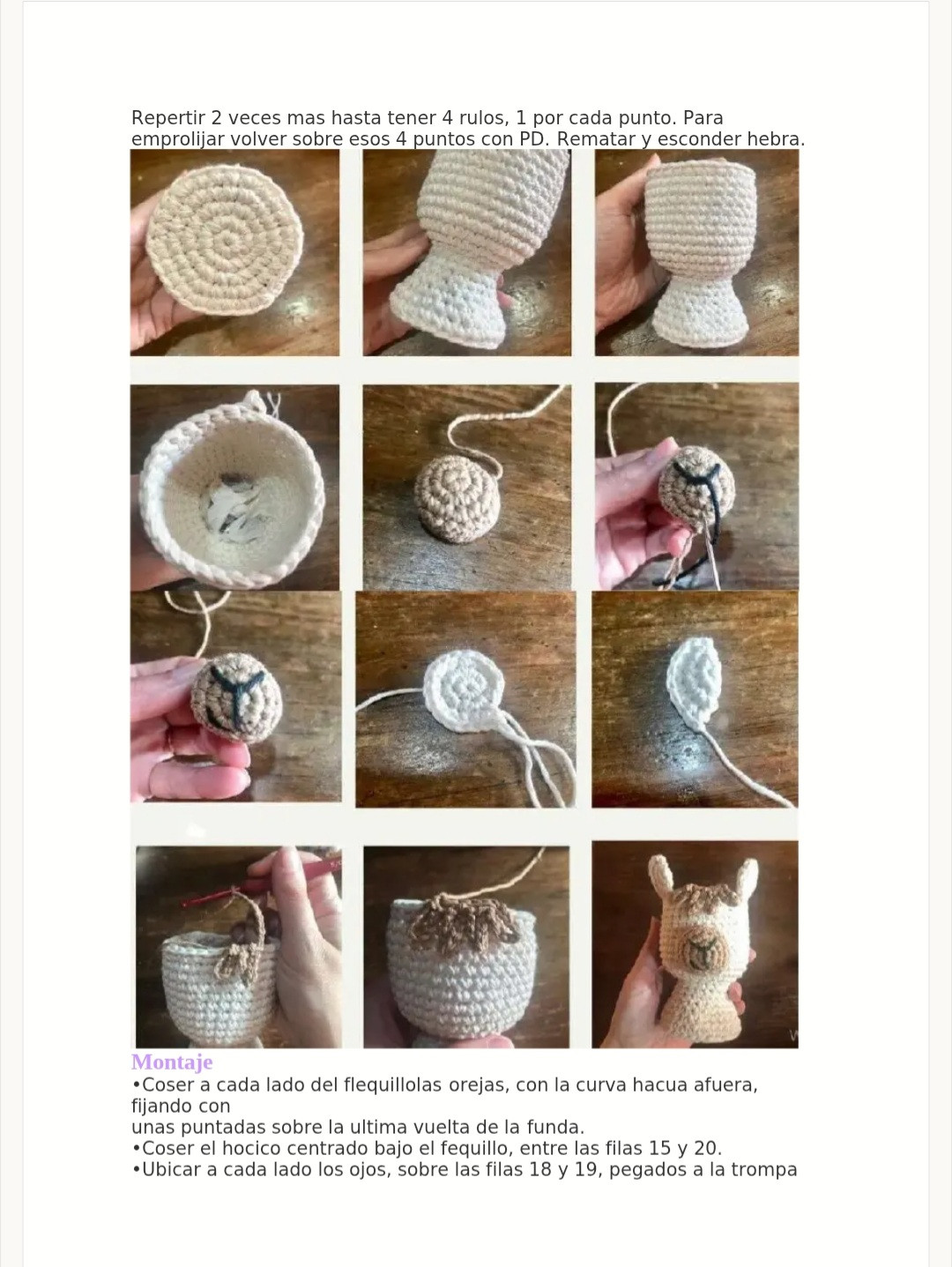 Funda de maceta hecha a crochet con diseño de llama amigurumi