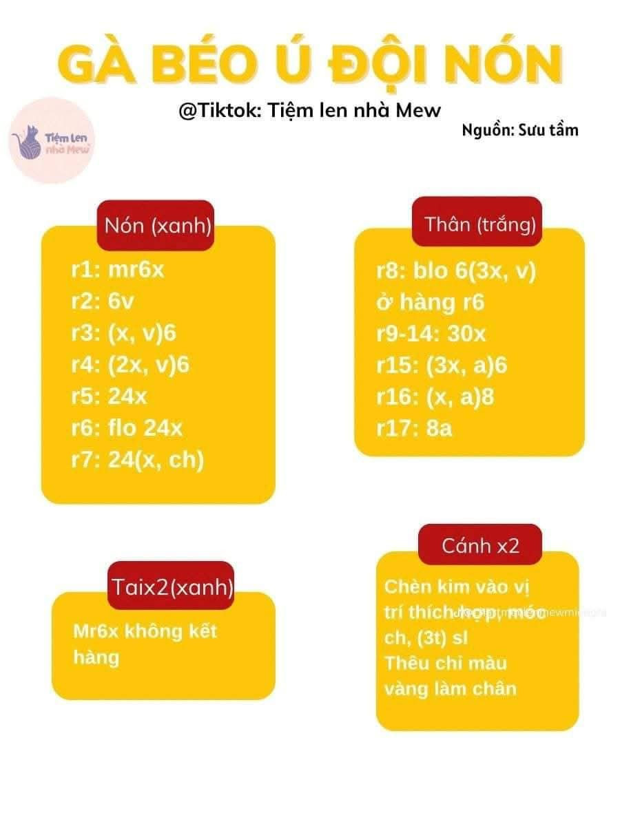 gà béo ú đội nón