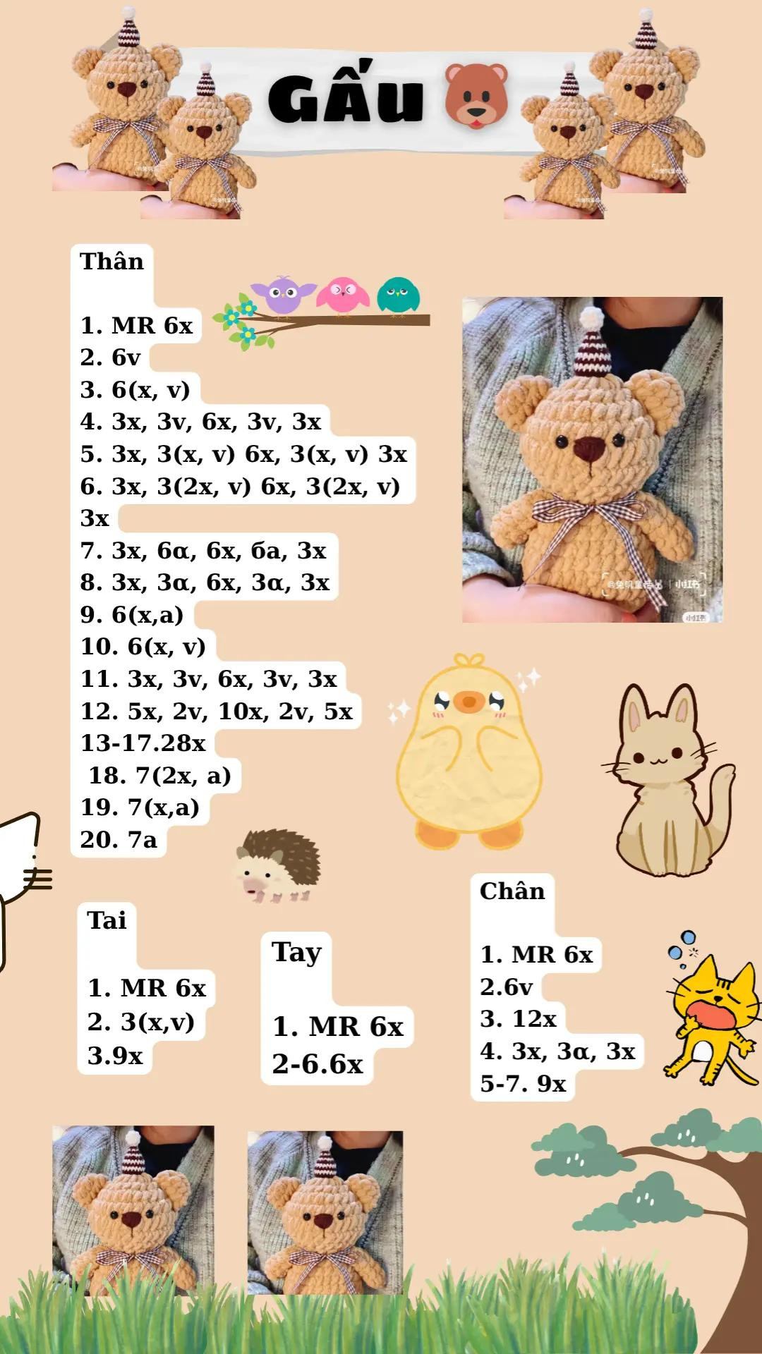gấu nhút nhát, vịt con, gấu trúc, gấu.