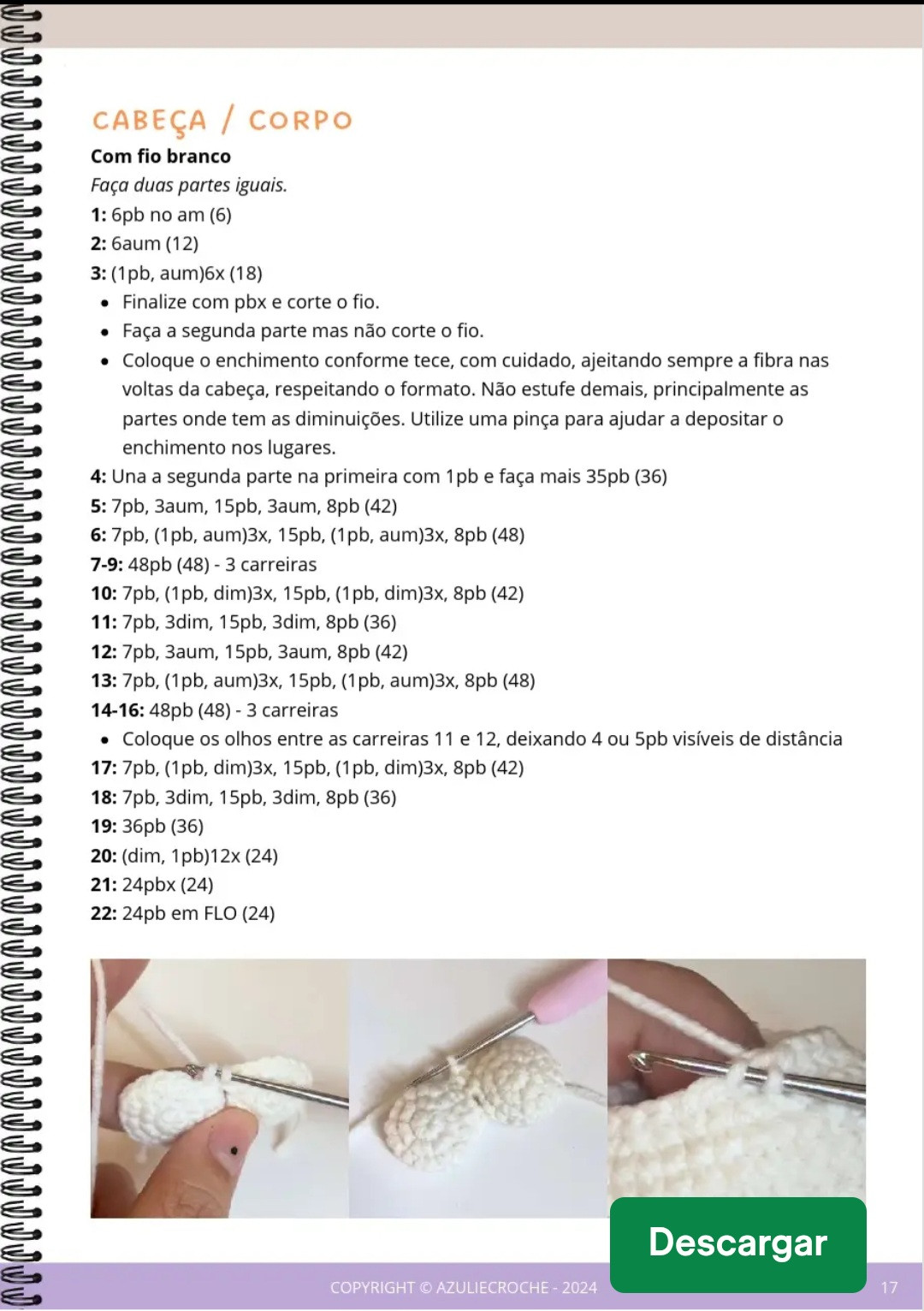 Gráfico de Amigurumi: Guia Completo para Criar um Boneco de Crochê Adorável