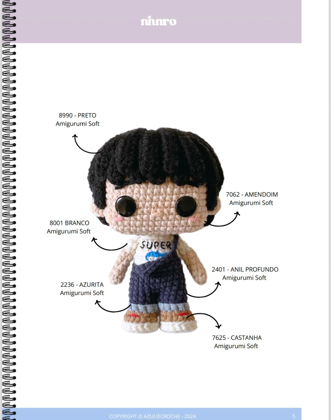"Gráfico de Crochê Amigurumi: Boneco de Mão Criativo e Adorável"