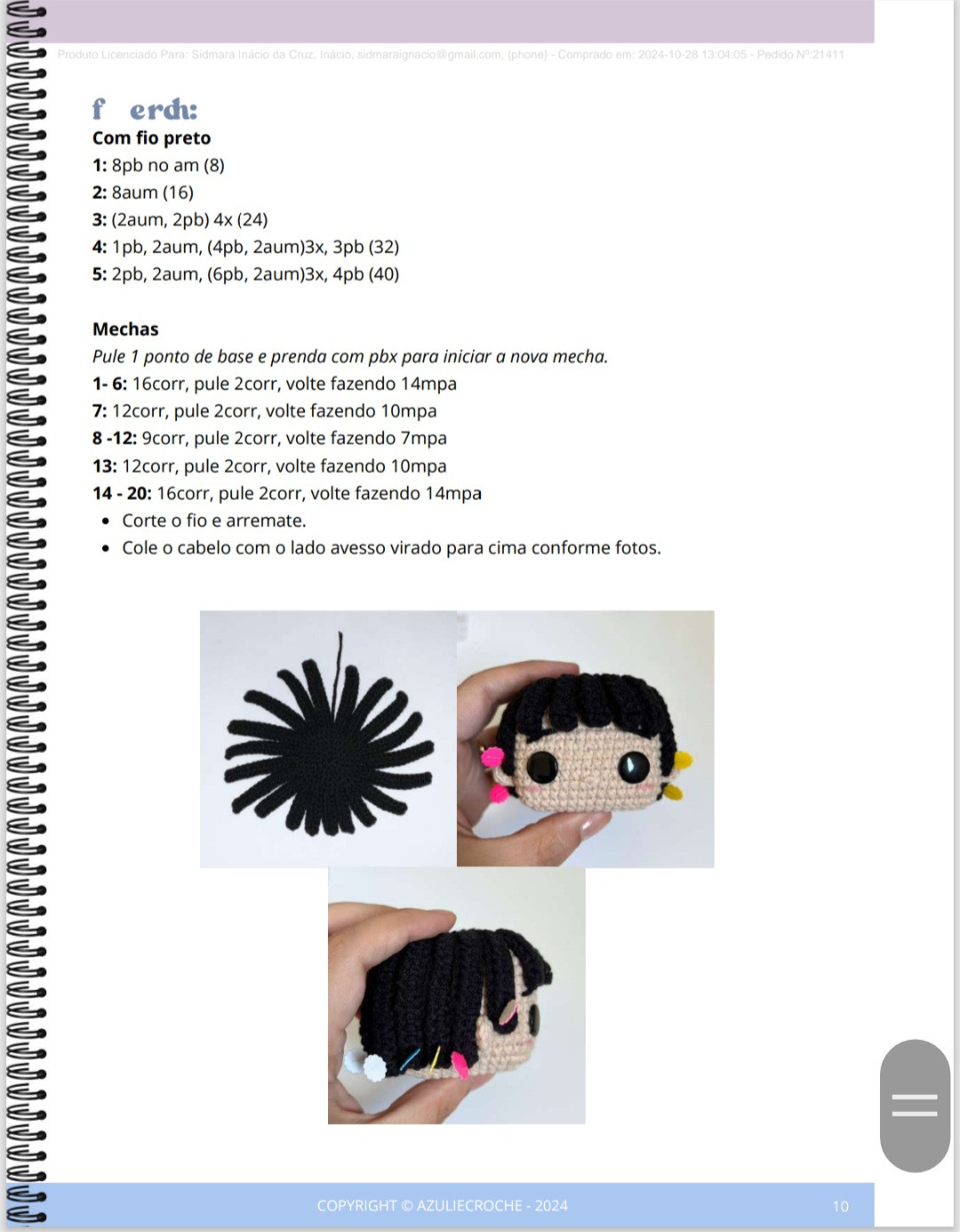 "Gráfico de Crochê Amigurumi: Boneco de Mão Criativo e Adorável"