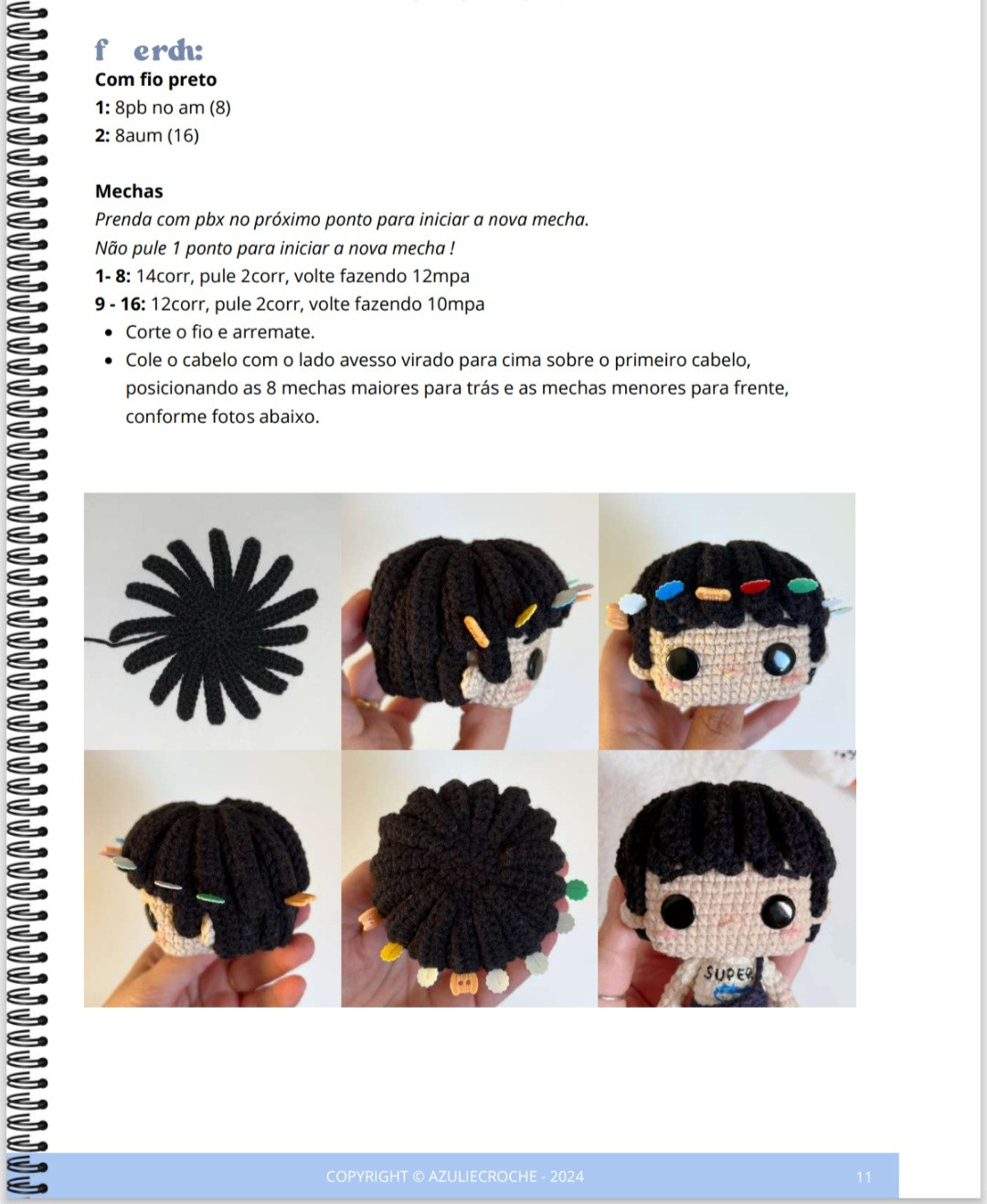 "Gráfico de Crochê Amigurumi: Boneco de Mão Criativo e Adorável"
