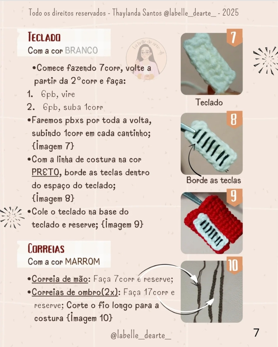 "Gráficos de Crochê de Sanfona e Fogueira: Arte Detalhada e Colorida"