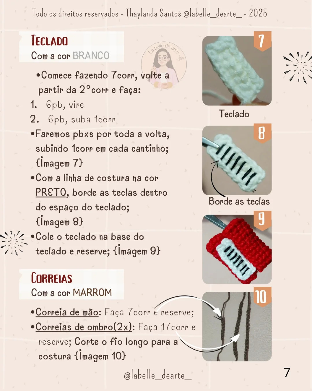 "Gráficos de Crochê de Sanfona e Fogueira: Arte Detalhada e Colorida"