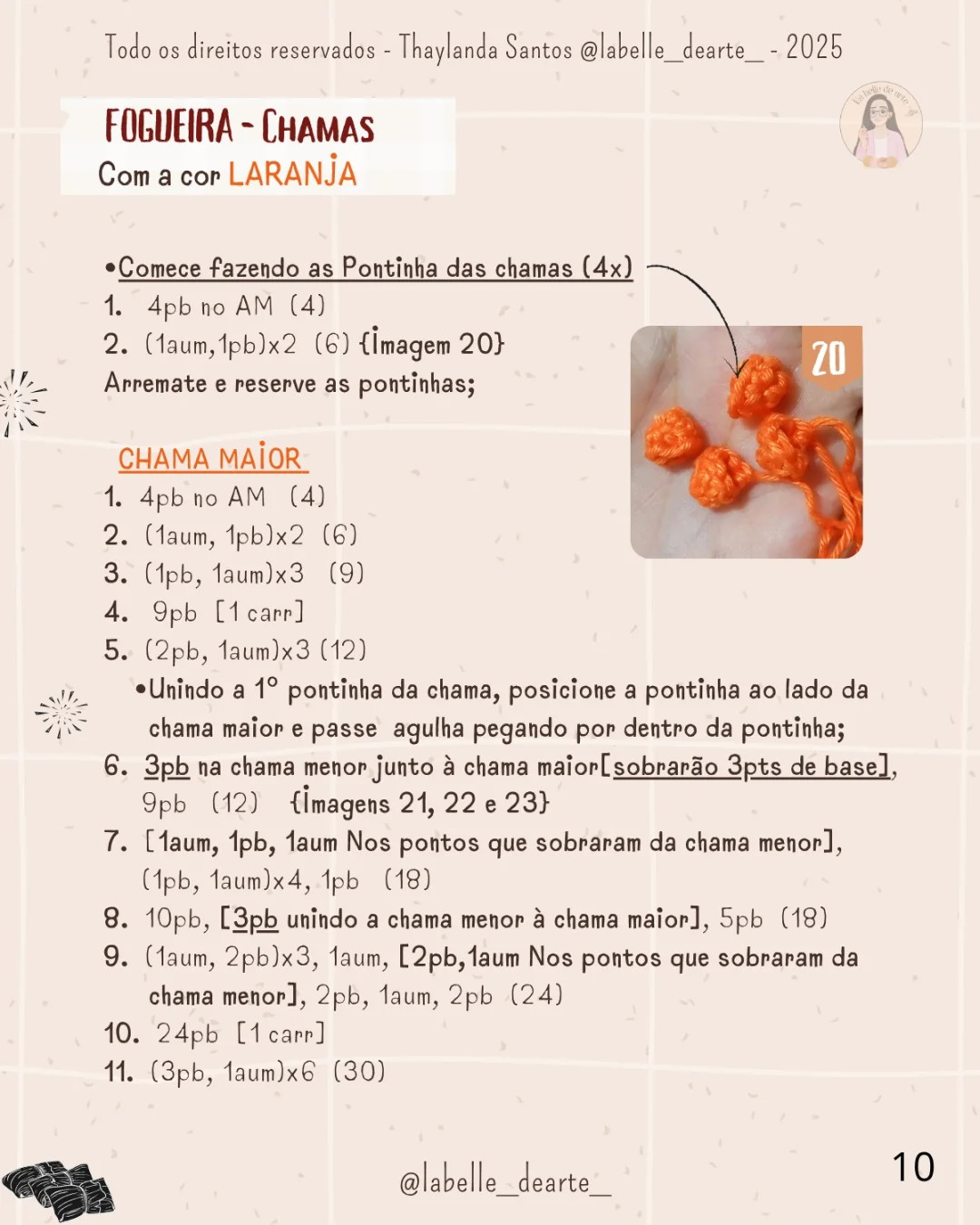 "Gráficos de Crochê de Sanfona e Fogueira: Arte Detalhada e Colorida"