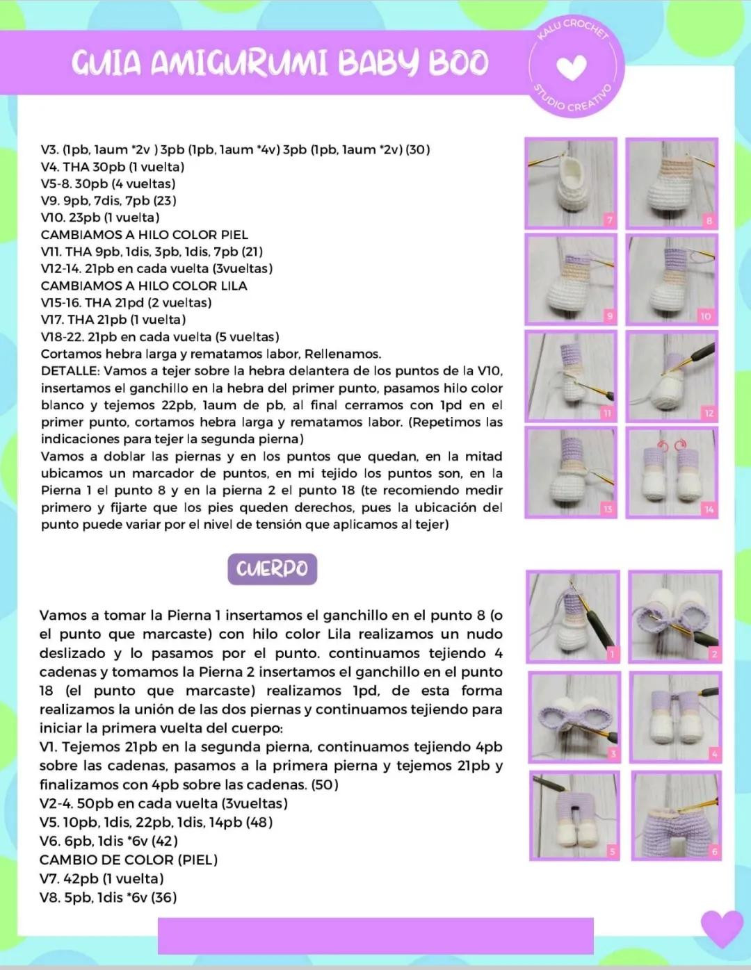 Guía Completa para Crear Amigurumi Baby Boo con Instrucciones Detalladas