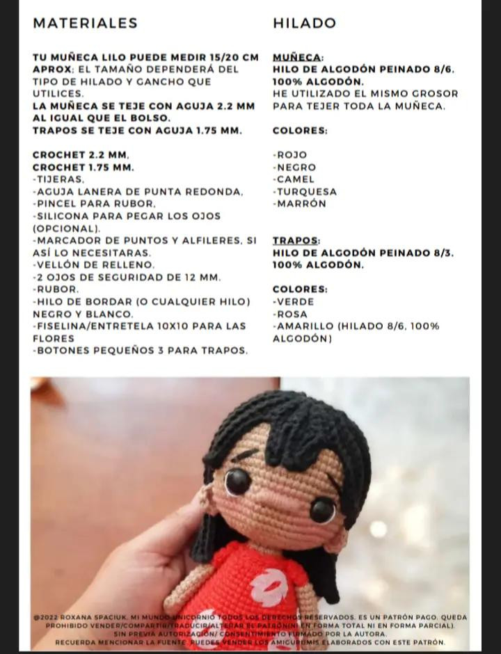 "Guía Completa para Crear Amigurumi de Lilo: Paso a Paso"