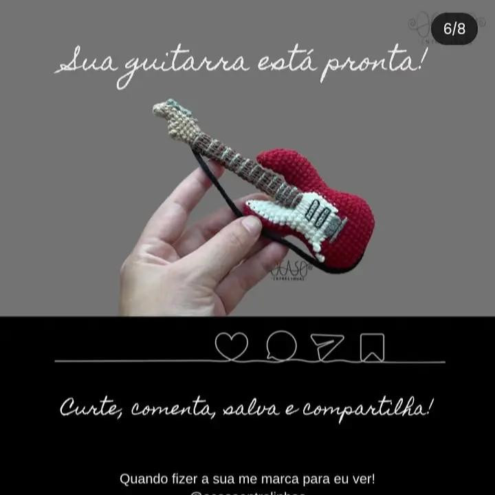 Guitarra em Amigurumi: Padrão de Crochê Criativo e Gratuito