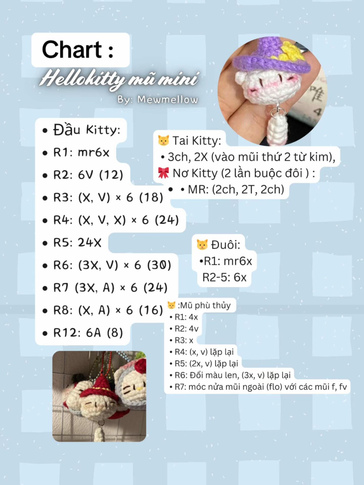 hello kitty mũ mini