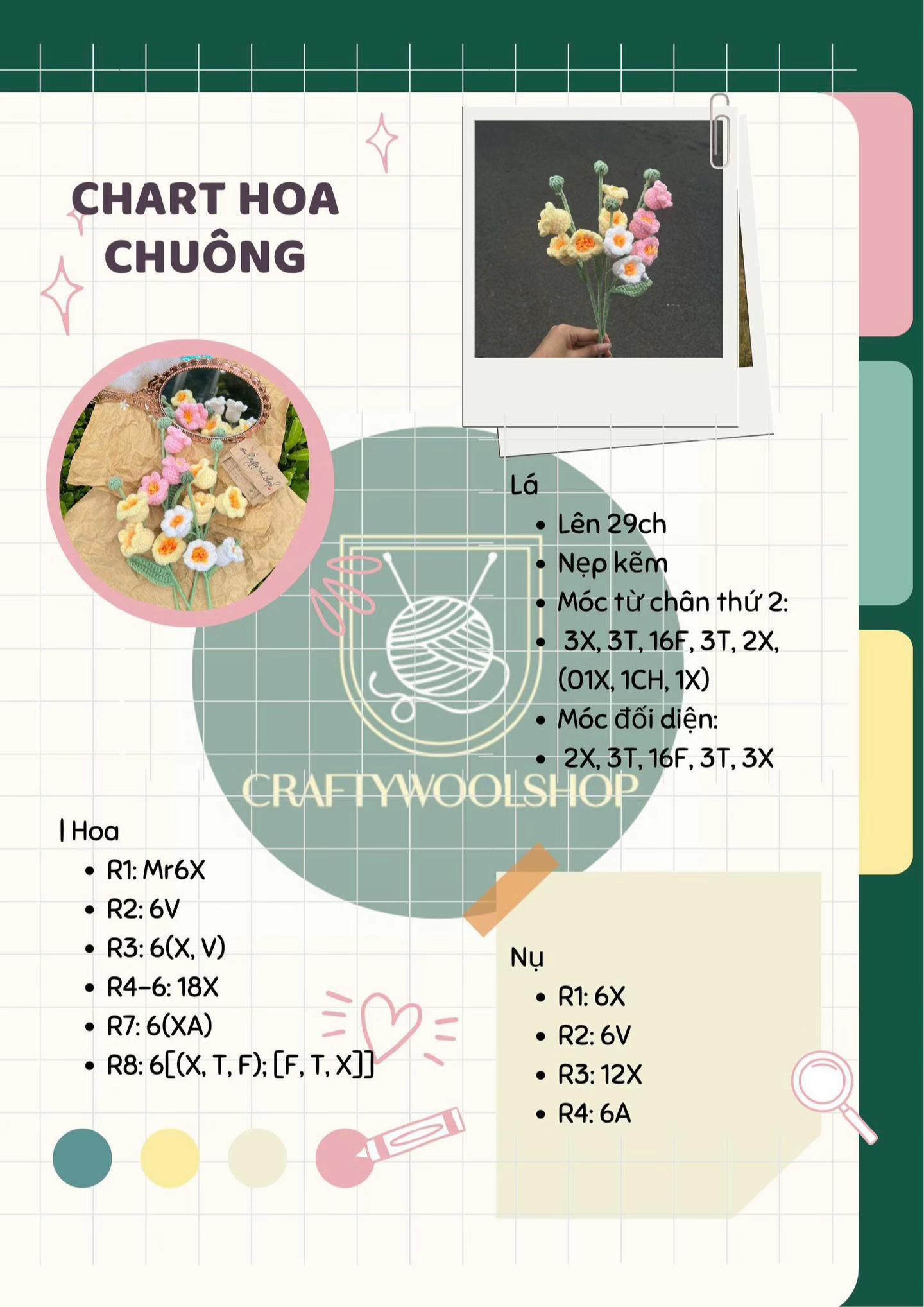 hoa hồng, hoa chuông, hoa cúc họa mi, hoa lavender, hoa tulip