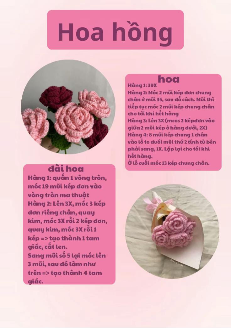 Hoa lưu ly, hoa hồng, hoa cúc, hoa hướng dương, hoa tulip