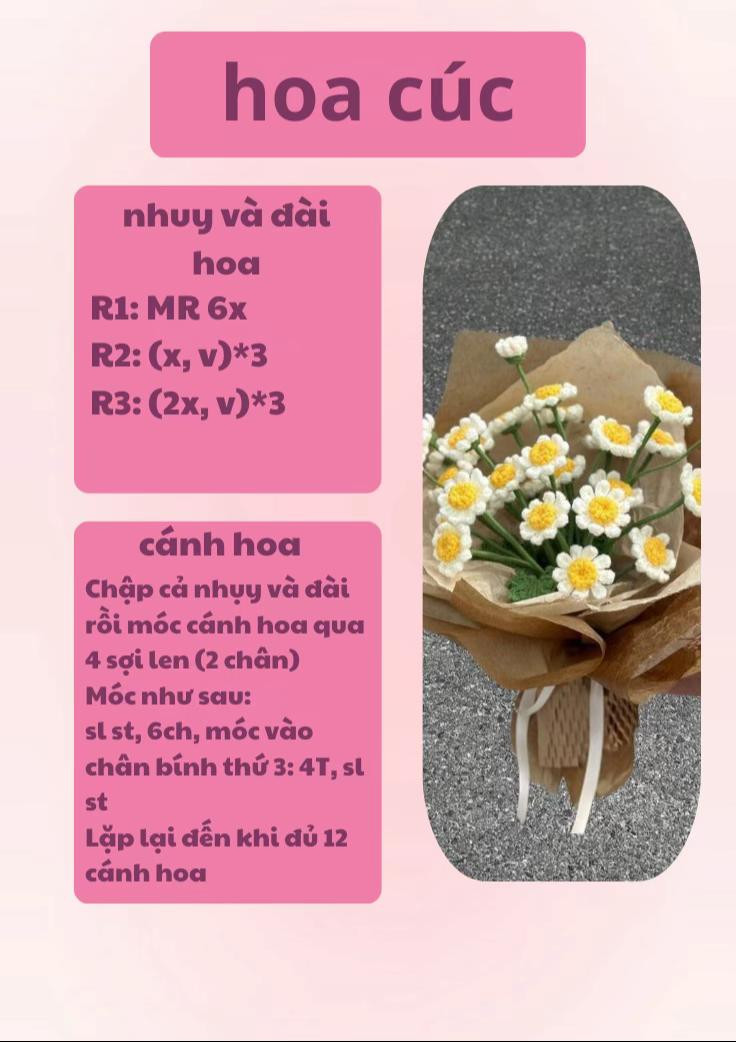 Hoa lưu ly, hoa hồng, hoa cúc, hoa hướng dương, hoa tulip