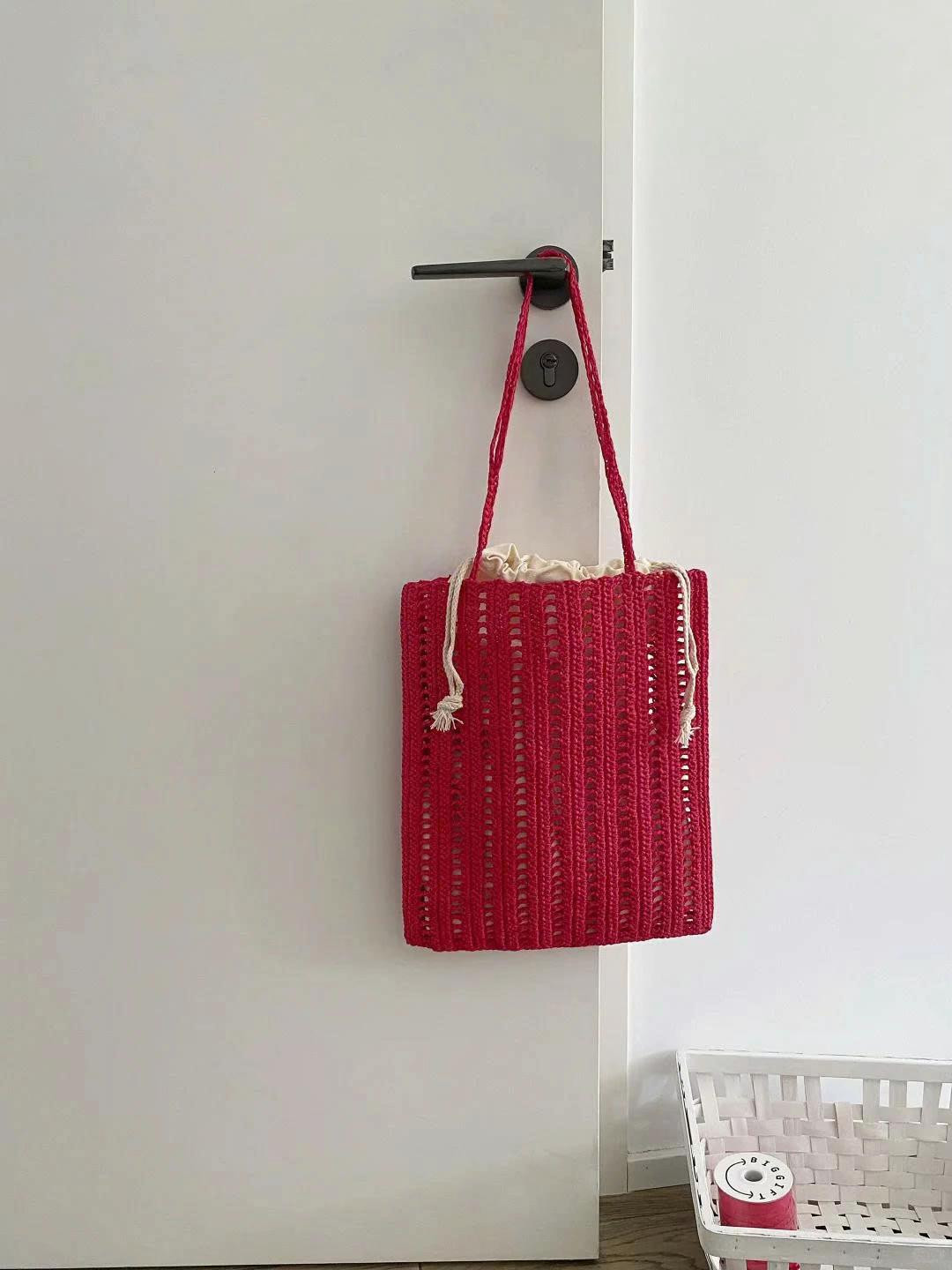 Hướng dẫn móc túi màu đỏ sơi airy nhẹ tênh