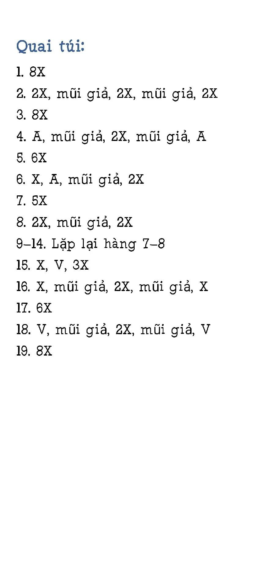 Hướng dẫn móc túi mây màu xanh