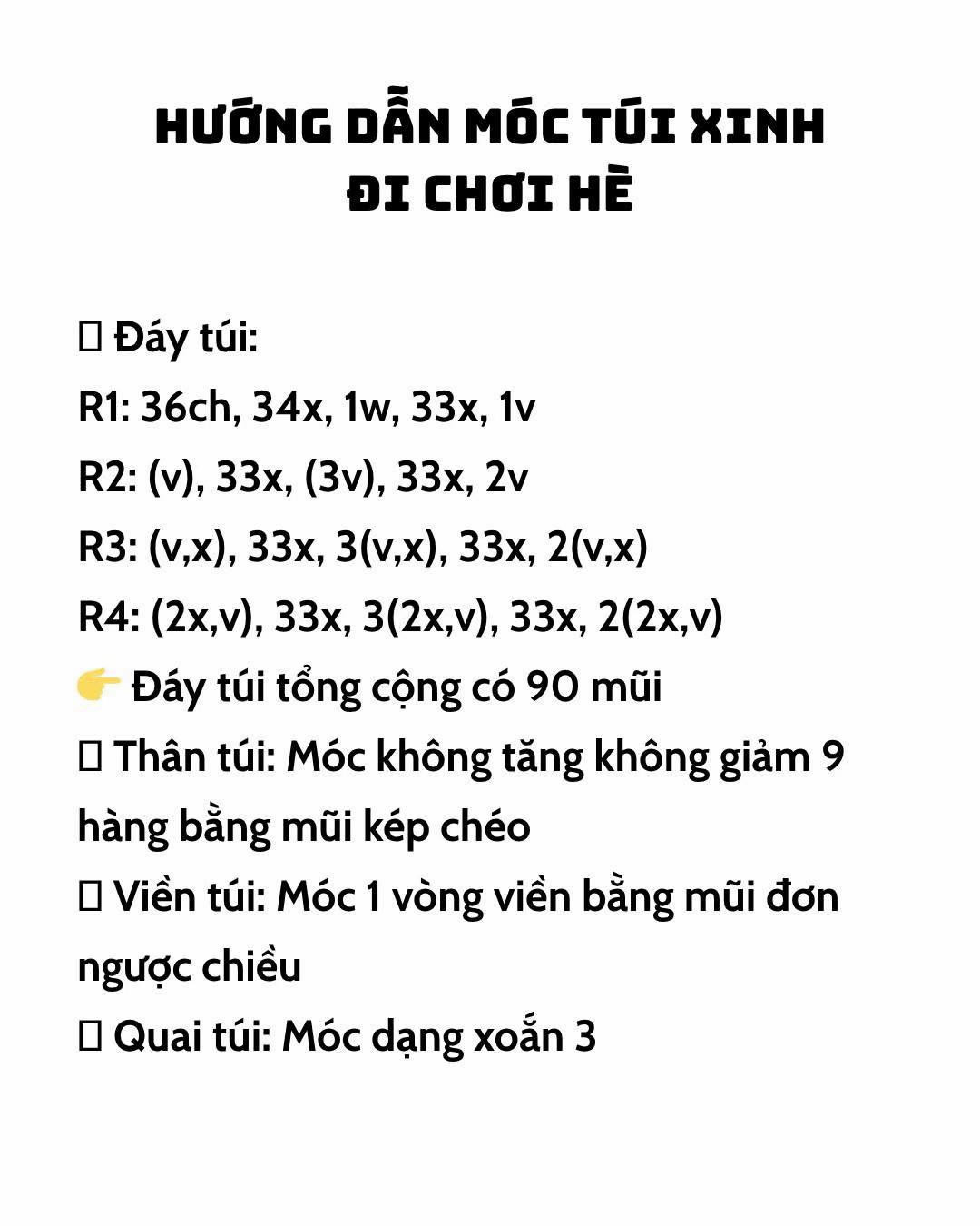 hướng dẫn móc túi xinh đi chơi hè
