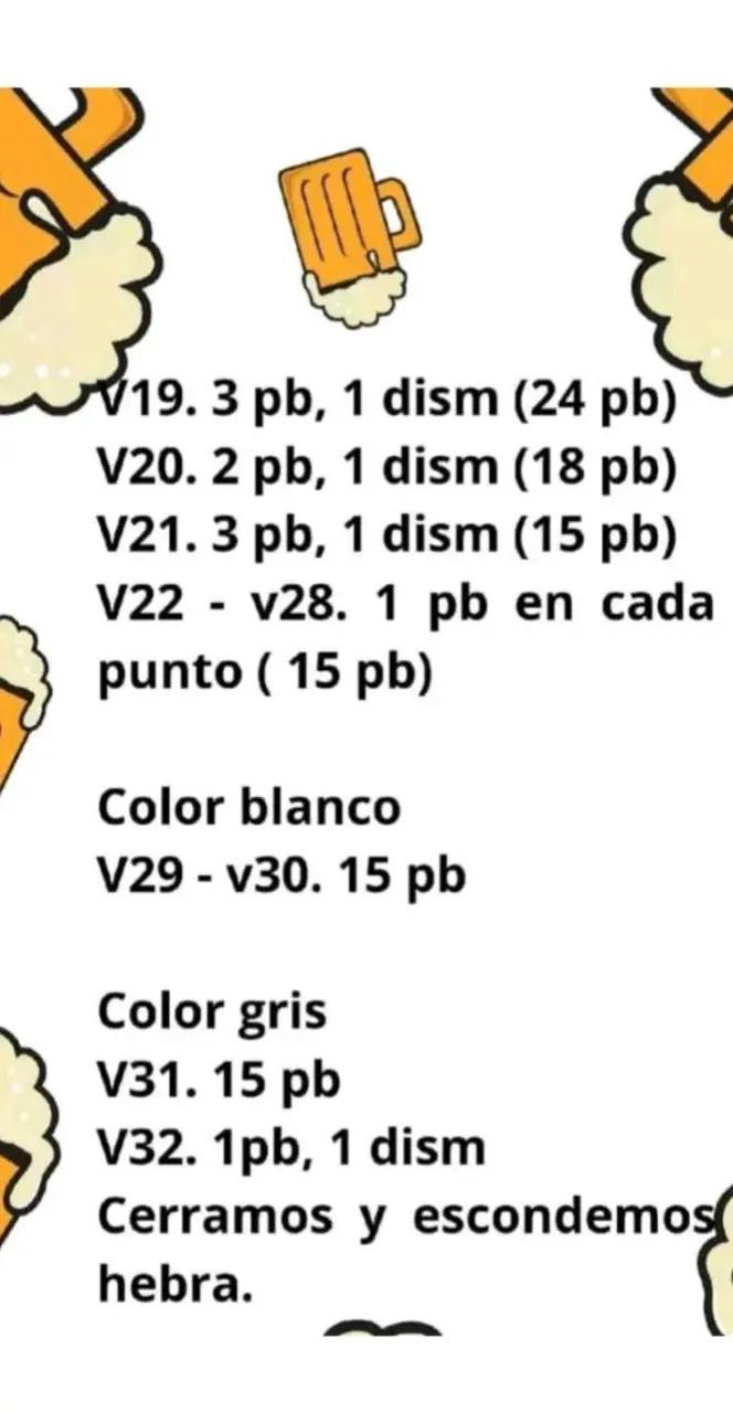 Idea de llavero de cerveza a crochet para el Día del Padre