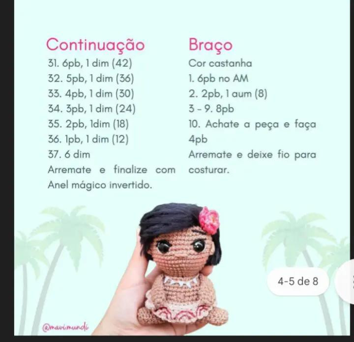 Junte-se à diversão com o gráfico de crochê Moana Baby!
