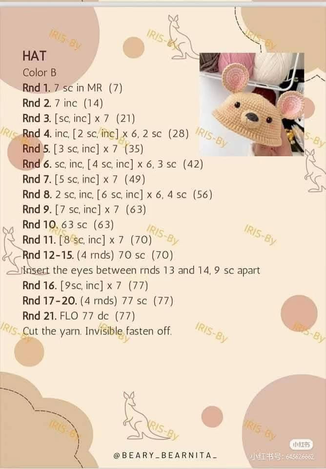 Kangaroo Doll Crochet Pattern for Amigurumi Enthusiasts