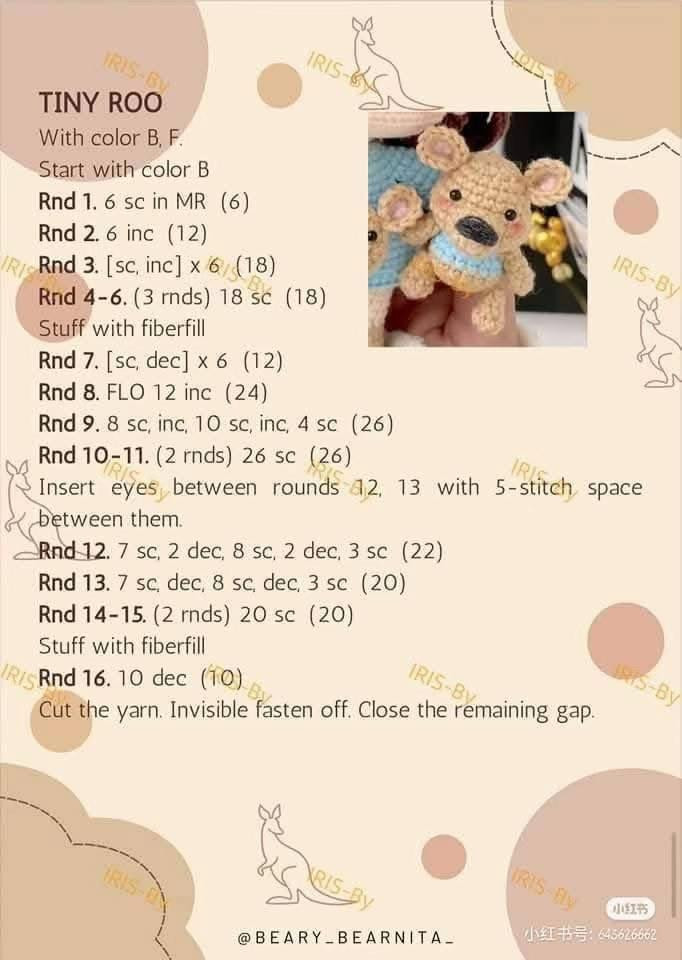 Kangaroo Doll Crochet Pattern for Amigurumi Enthusiasts