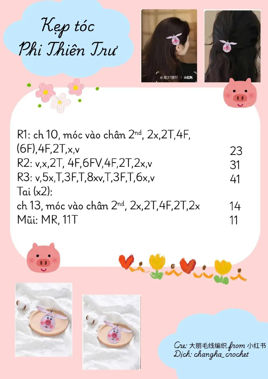 kẹp tóc phi thiên trư