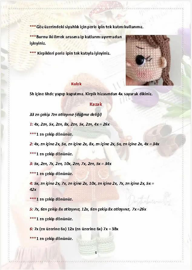 Lia Bebek Tarifi: Sevimli Amigurumi Örgü Modeli ve Yapılışı