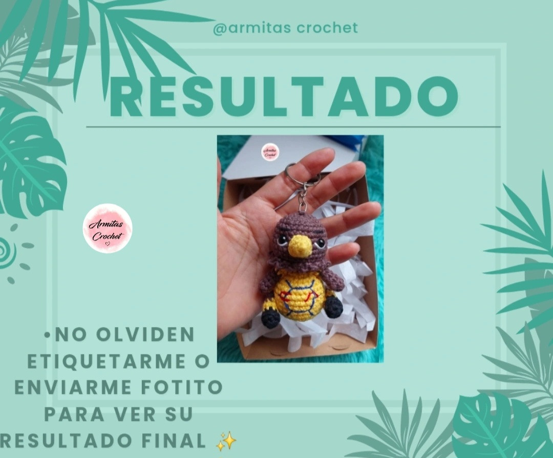 Llavero de ganchillo del equipo América en tonos vibrantes