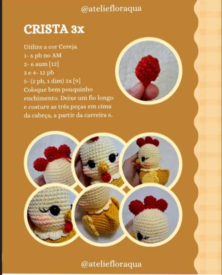 Lola a Galinha: Receita de Crochê para o Dia Internacional