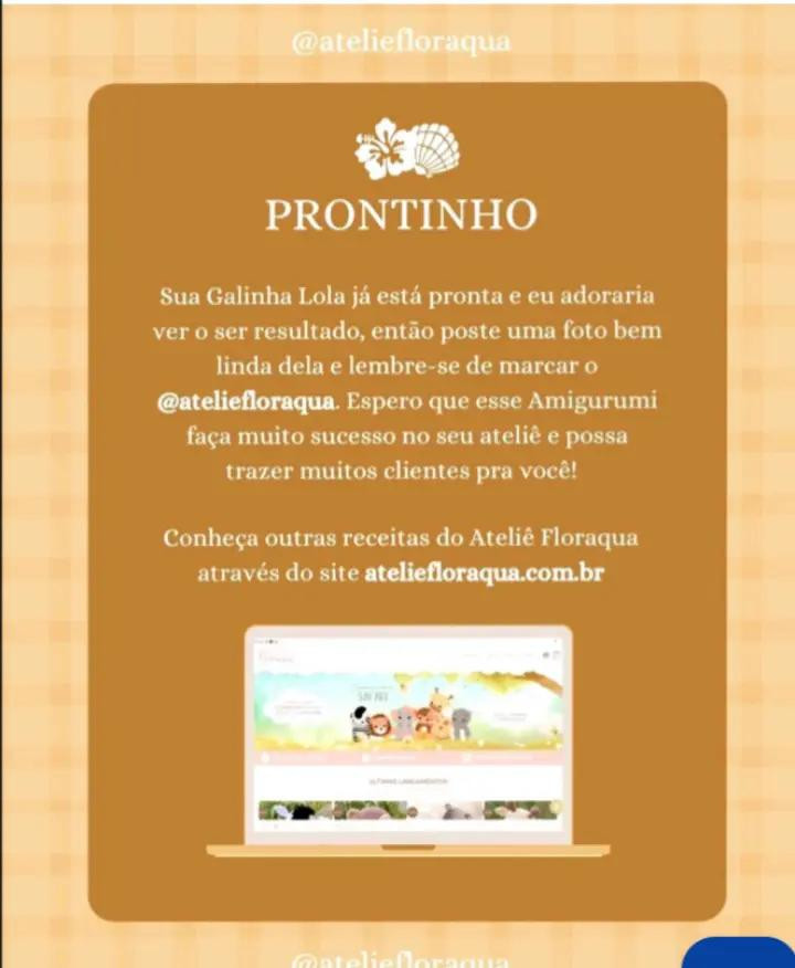 Lola a Galinha: Receita de Crochê para o Dia Internacional