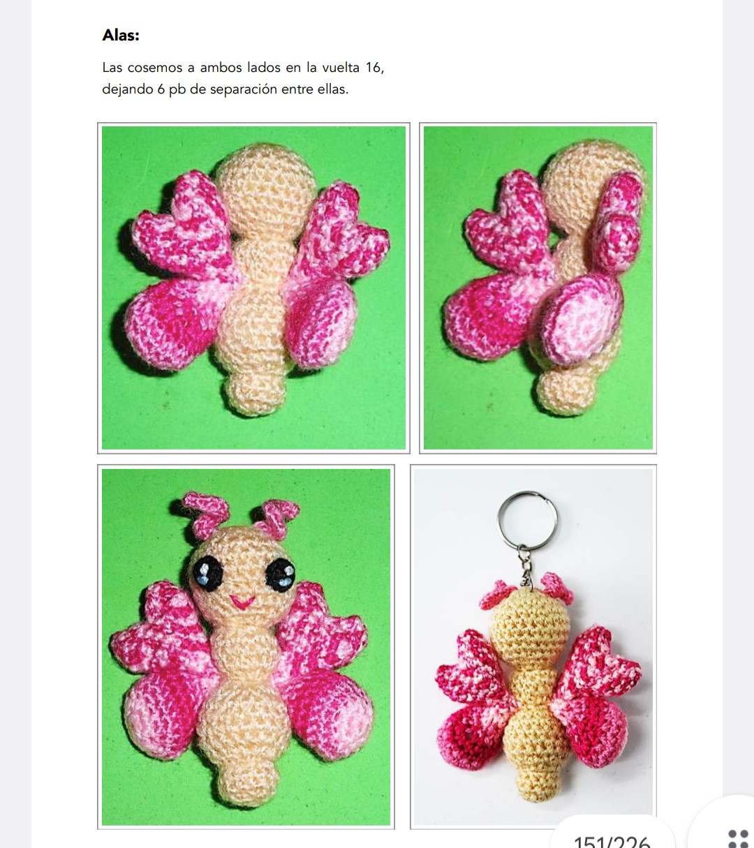 Mariposa Amigurumi: Guía Completa para Tejer Llaveros Creativos