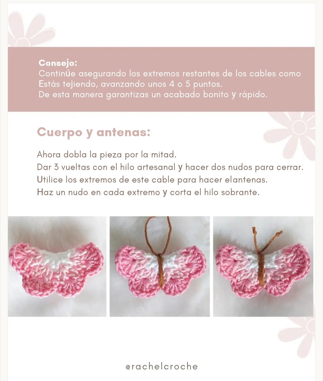 Mariposa de ganchillo: Patrón fácil y gratuito para crear en casa