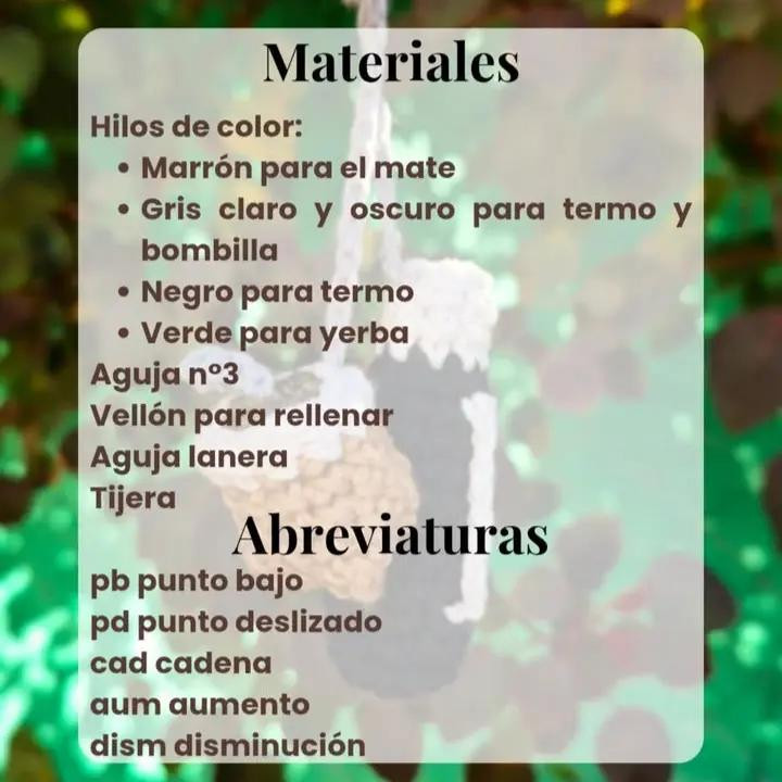 Mate y termo tejido a crochet: un llavero encantador