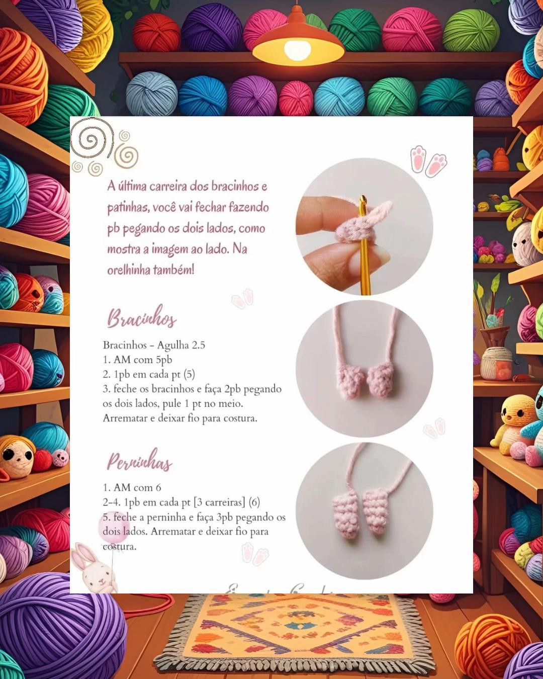Mini Coelhinho: Receita Grátis para Criar Amigurumi Adorável