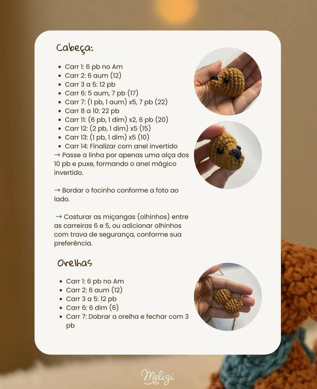 Mini Totó: Receita de Crochê Amigurumi para Fazer um Cachorrinho Fofo