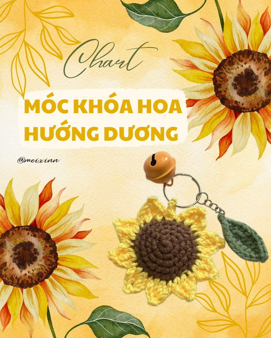 móc khóa hoa hướng dương