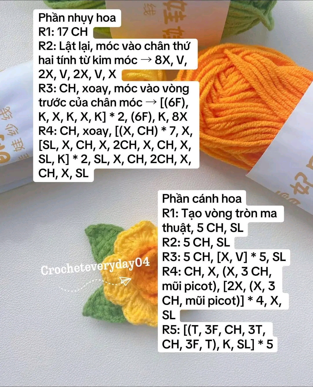 móc len cài tóc