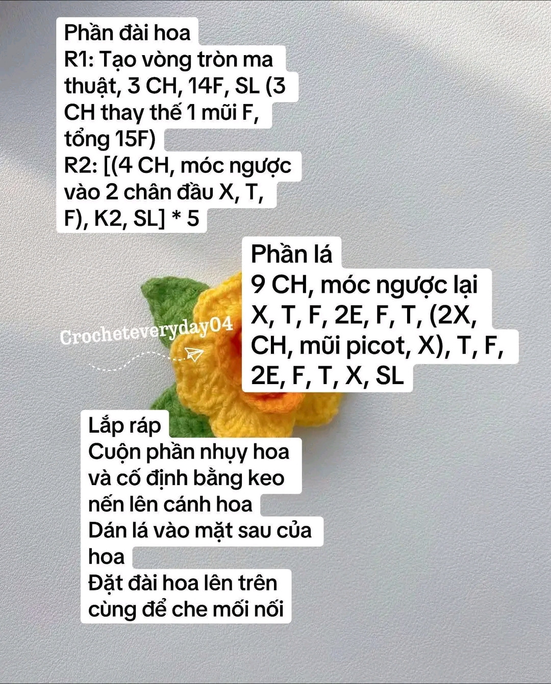 móc len cài tóc