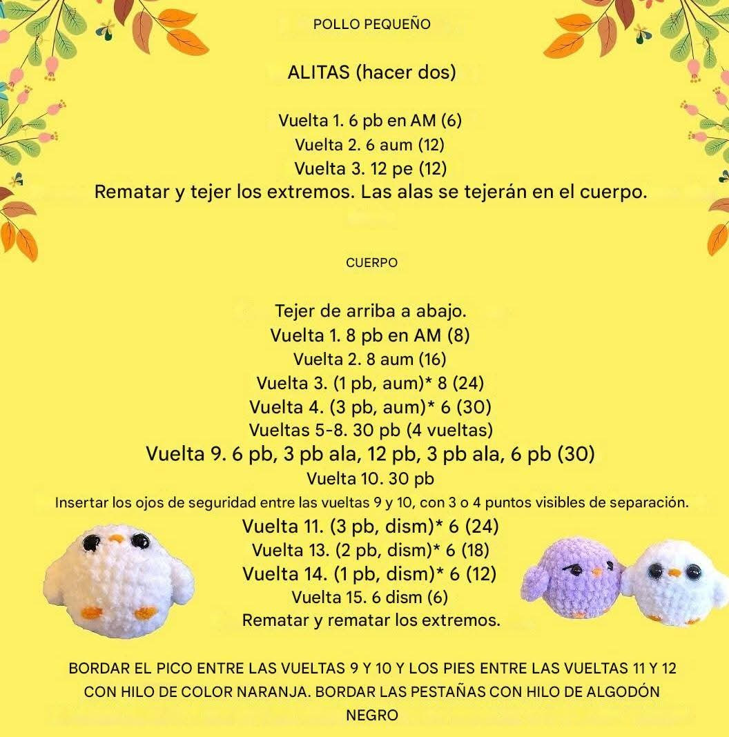 Móntate tu propio pollito de peluche con este patrón gratuito.